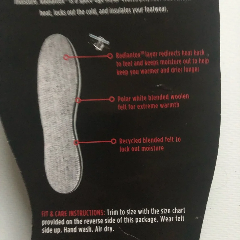 Gray Insoles for Cold Weather